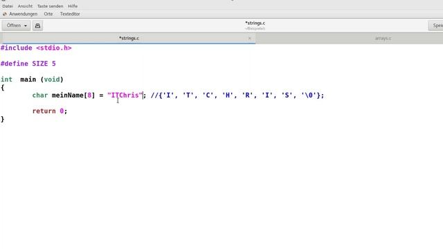 Strings als char-Arrays in C смотреть онлайн