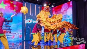 Танец китайского дракона на праздник и мероприятие в Москве - заказать китайское шоу золотой дракон