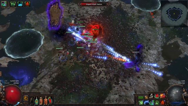 Path of Exile: Shaper Final Boss Fight - Necromancer/Skeleton Mage смотреть онлайн