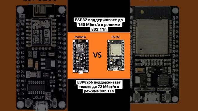 Чем ESP32 лучше за ESP8266? ? 5 пунктов #iot #arduino #esp32 #esp8266