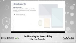 Architecting for Accessibility | Martine Dowden | Reliable Web Summit 2021