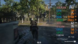 GeForce GTX 1050 ti -- Intel Core i5-11400 -- Red Dead Redemption 2 Benchmark i5-11400F