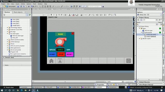 TIA Portal V17 combined UDT, FBD & Faceplate full tutorial