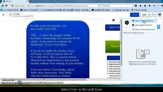 Open Excel File in Dropbox - Won't Run Fix смотреть онлайн