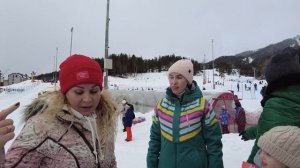 Горнолыжный курорт Архыз в феврале 2021 г. Катание на ватрушках. Хычины и баранина.