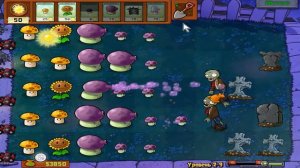 Plants vs Zombies - прохождение НОЧЬЮ 2-9 (девятый уровень)