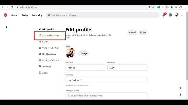How to convert a Pinterest personal account to business account