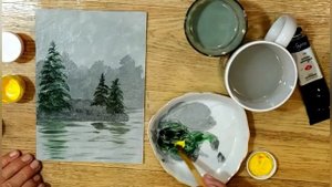 Осень Пейзаж Как нарисовать осенний пейзаж для начинающих / An autumn picture