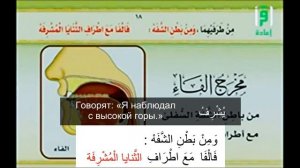 17. Место произношение букв و - Вав,  ب - Ба,  م - Мим. "Айман Сувейд ".