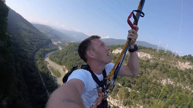 SKYPARK, Сочи , Прыжок с тарзанки ) Видео с ГОУПРО )