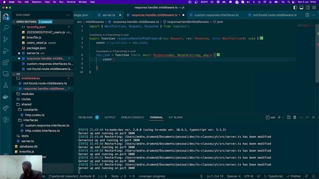 Typescript e Node.js para iniciantes 6 - Middlewares - Custom Response