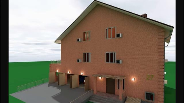 Проект трехэтажного частного дома с гаражом на 3 машиноместа