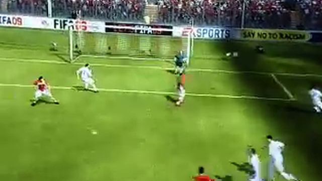FIFA 09 Ronaldinho cool acrobatic volley goal смотреть онлайн