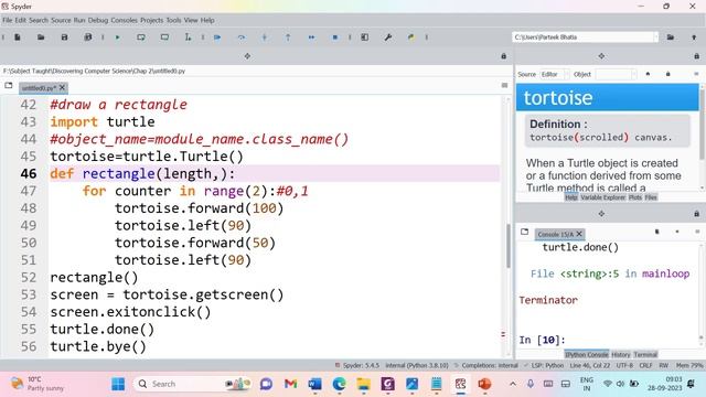 Turtle Art: Drawing a Rectangle with Function смотреть онлайн