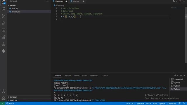 set in python (set ninu python) смотреть онлайн