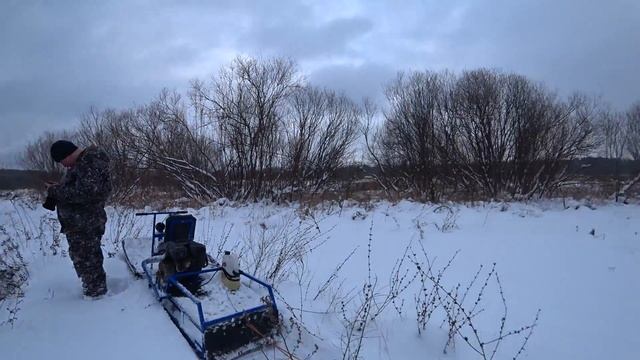 Вдвоём на мотобуксировщике толкаче Альбатрос-XL8 смотреть онлайн