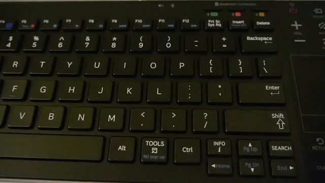 Samsung Wireless Keyboard Bluetooth Smart TV Remote Control w/ QWERTY & Trackpad Mouse For Mac / PC