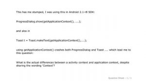 Android : Difference between Activity Context and Application Context