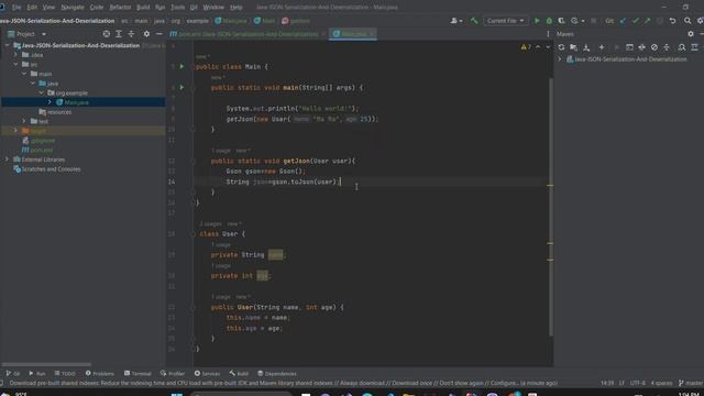Convert JSON data to Java Object and vice-versa