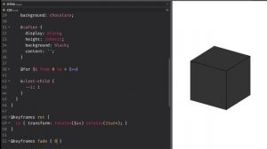 Simple pure CSS shaded cube