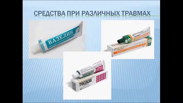 Аптечка первой помощи. ОБЖ 6 класс.