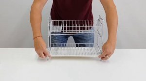 Сушилка для посуды усовершенствованная двухъярусная с поддоном, 39 х 24 х 30 см