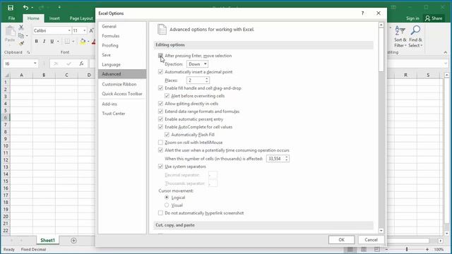 How to Change movement of Cell Pointer after entering data in Excel 2016 смотреть онлайн