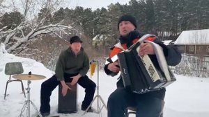 ♫ ♫ БОЖЕ, КАК ПОЁТ ! ПРОСТО ДУШУ РВЁТ! Одинокая Ветка Сирени НА МОРОЗЕ под БАЯН     скачатьвидеосют