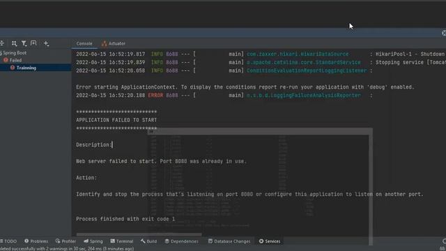 Web server failed to start. Port 8080 was already in use. Spring Boot microservice | by ????????. смотреть онлайн
