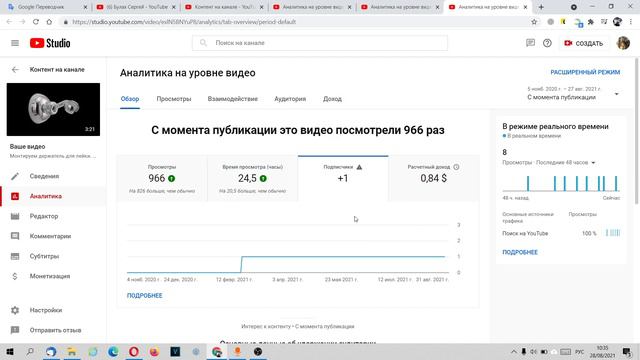 Сколько платит Ютуб за 1000 просмотров.