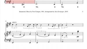 Innamorati Toto Cutugno easy violin and piano Sheet MUSIC / Инаморати Тото Кутуньо ноты пианино