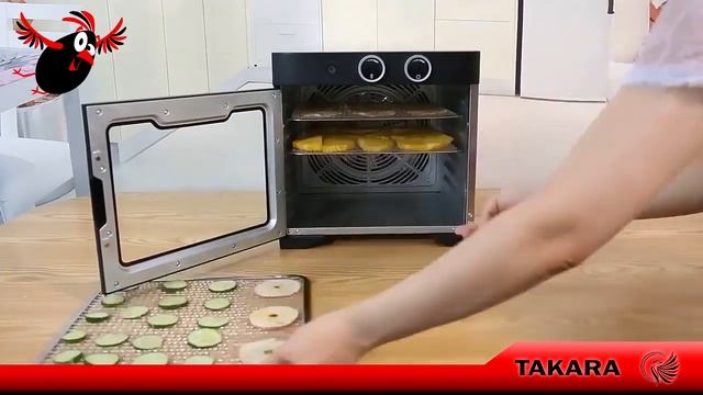 Сушилка для овощей и фруктов TAKARA DF-080 в ДВУХСЛОЙНОМ КОРПУСЕ из нержавеющей стали  ДЕГИДРАТОР
