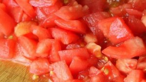 Фарш с перцем и помидорами