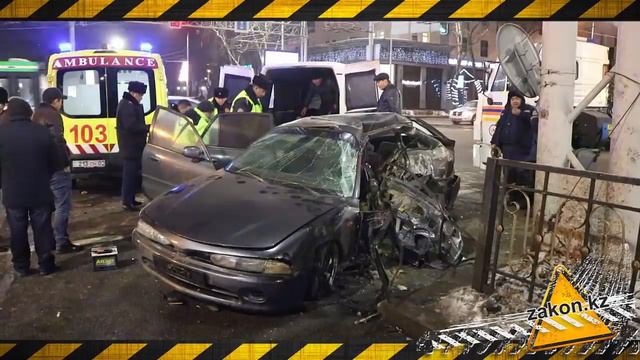 Смертельное столкновение MB Gelandewagen и MMC Galant в Алматы смотреть онлайн