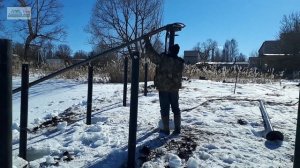 Причал на винтовых сваях. Пирс