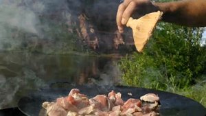 ШИКАРНОЕ мясо с кабачком на сковороде САДЖ / на ШАМАНКЕ