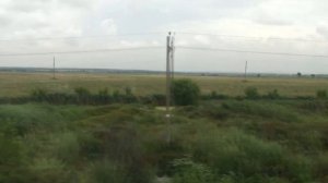 Вид из окна вагона поезда. ч 1.