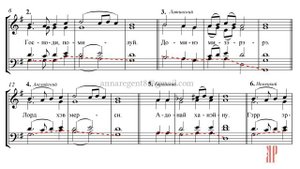 ВЕЛИКАЯ ЕКТЕНИЯ ПАСХАЛЬНАЯ (ПОЛИГЛОТТА), А.Алексеевой - Басовая партия