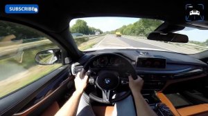 BMW X6M ACCELERATION & TOP SPEED POV Autobahn Test Drive & Sound