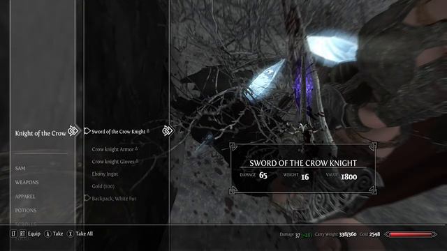 Skyrim SE Knight of The Crow on Xbox one смотреть онлайн