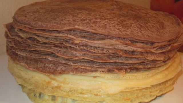 Блинный торт со сметаной и сгущенкой