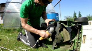 Простая ЗАТОЧКА ножей газонокосилки.