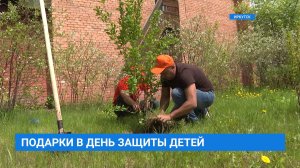 К дню защиты детей на территории  специализированного дома ребенка №1 высадили кустарники и деревья