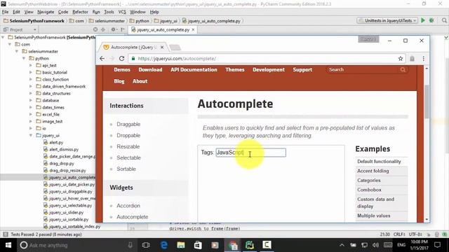 Lesson 15 Python Webdriver jQuery UI Auto Complete смотреть онлайн