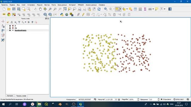 QGIS 2 - № 20. Создание карт связей.