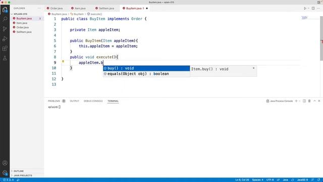 How to Build a Command design pattern using java with example