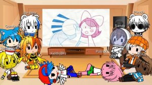 Cartoon+BF react to FNF Twinsomnia (Gacha Club)