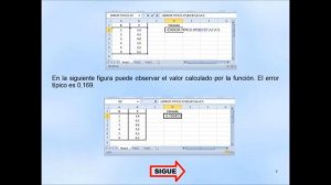 Función ERROR.TIPICO.XY con Microsoft Excel 2010