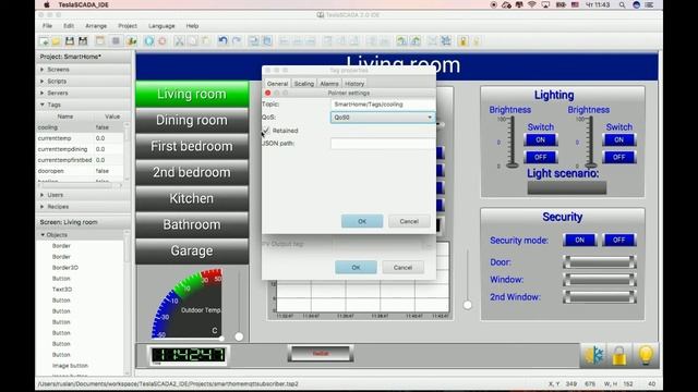 TeslaSCADA2 - Version 2.14. MQTT. Call external app. смотреть онлайн