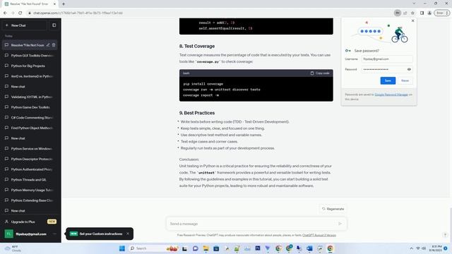 Unit tests in Python